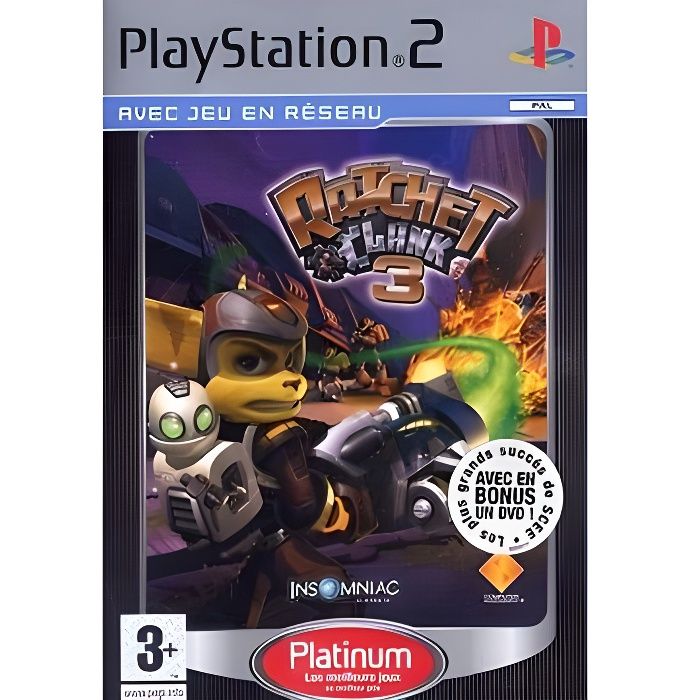 Deg Ratchet Clank 3 / Jeu Console PS2 Platinum