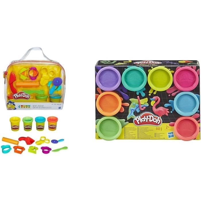 Play-Doh, Pack de 6 Pots de Pâte Paillette, Pâte à Modeler, Loisirs Créatifs pour Filles et Garçons, Jouets Préscolaires pour Enfants dès 3 Ans