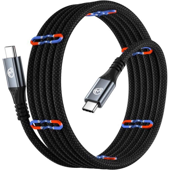 Adaptateur OTG magnétique USB C vers Type C 9 broches PD240W