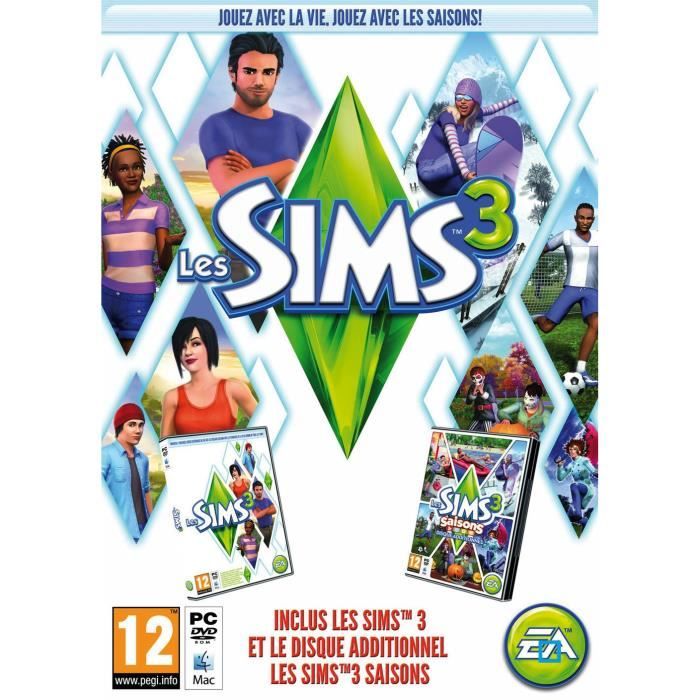 Les Sims 3 + Les Sims 3 Saisons / Jeu PC Cdiscount Jeux vidéo