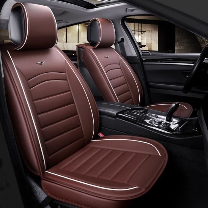 Renault Jeu Housses 2 Couvre Sieges Avant Voiture Cuir Marron Deluxe