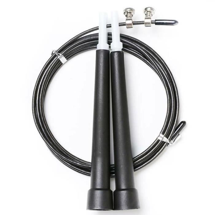 Corde à sauter pour Adulte enfants - corde à sauter saut de perte de poids exercice fitness sport Noir