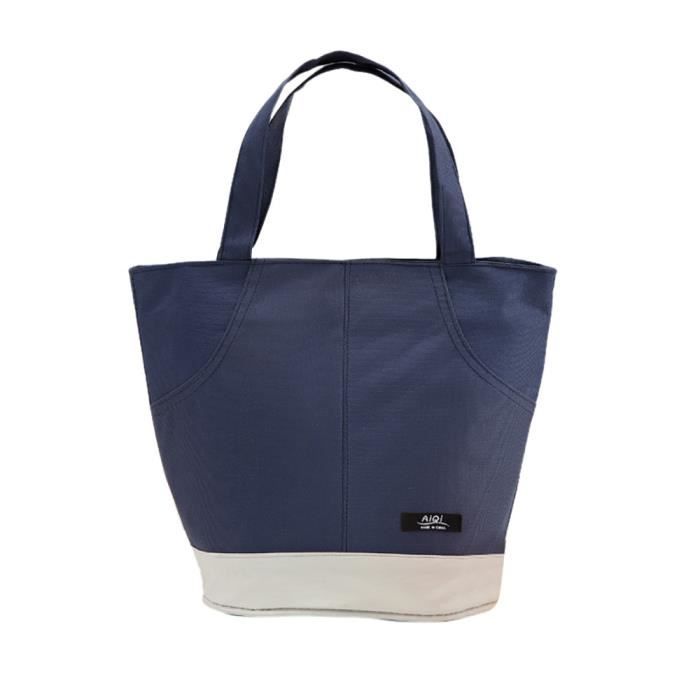 poi@ Tote isothermiques Déjeuner pique-nique froid Sac Glacière Sac pochette Marine_5282