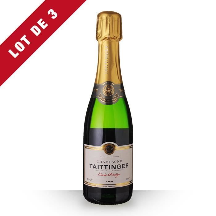 3X Taittinger Cuvée Prestige 37,5cl - Champagne