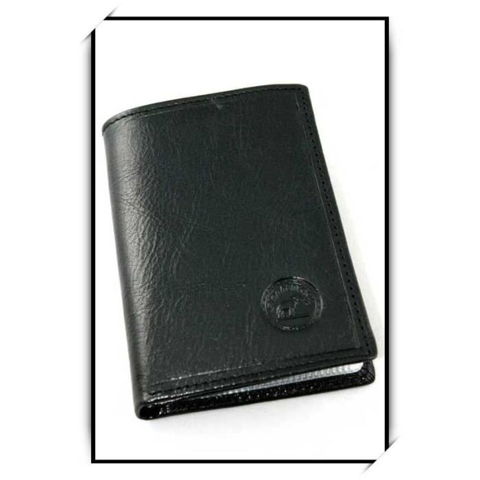 Portefeuille porte carte mixte cuir S5635 NOIR