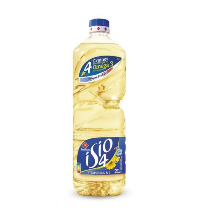 LESIEUR - ISIO 4 - 4 Huiles De Graines Riche En Omega 3 2L - Lot De 2