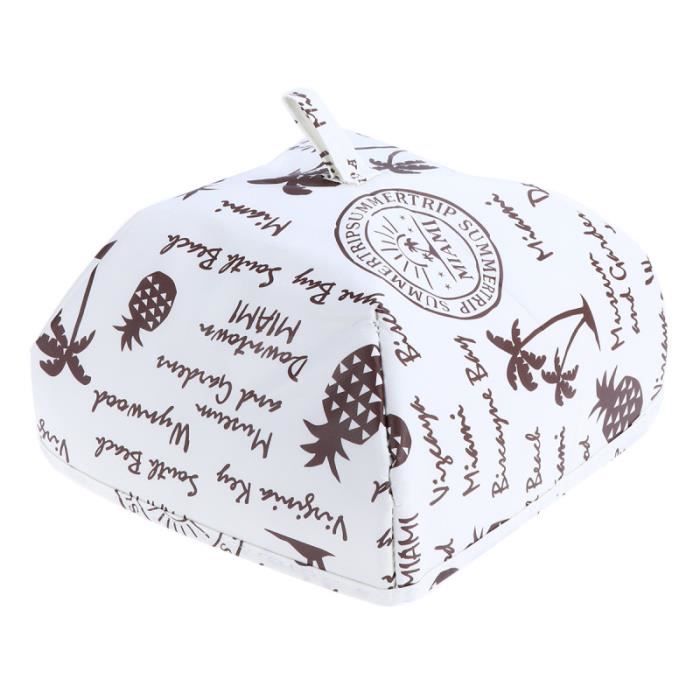 Ananas Imprimé Carré Couvercle Alimentaire Isolé Pliable Etanche avec Papier Aluminium Table Hiver Isolante CLOCHE MICRO-ONDE