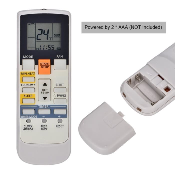 Télécommande de Remplacement pour Fujitsu AR-RAH1E AR-RAH2E Climatiseur, AC Remote Control avec Ecran LCD