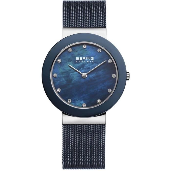 BERING FEMME 35MM BRACELET PLAQUÉ ION ACIER INOXYDABLE QUARTZ MONTRE 11435-387