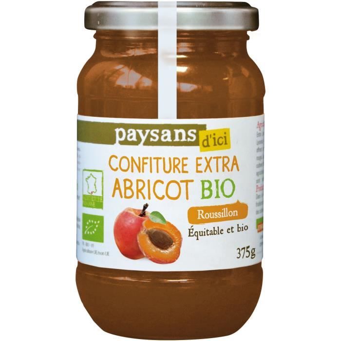 ETHIQUABLE Confiture Extra d'Abricots du Roussillon Bio - 375g