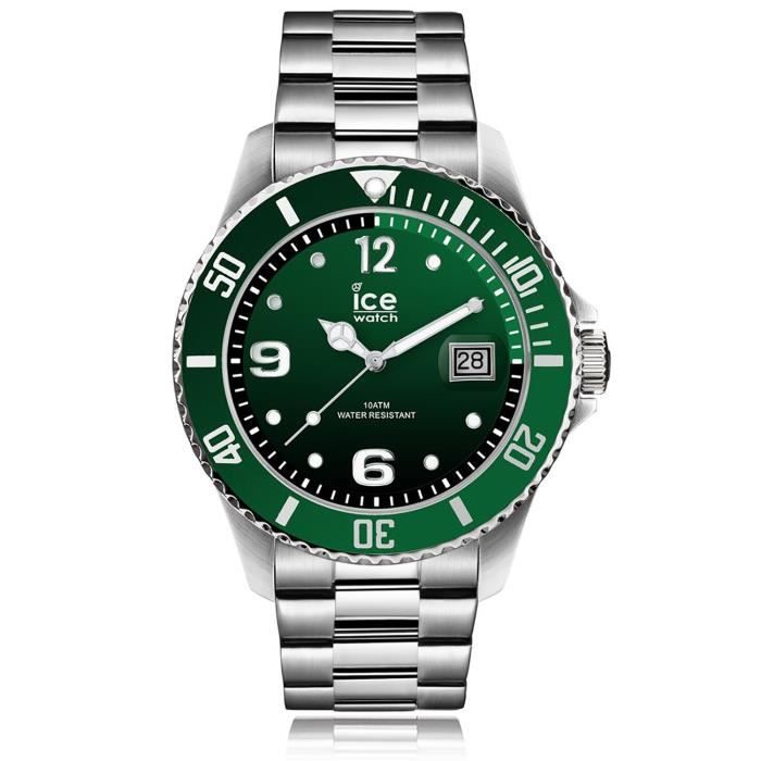 Ice-Watch - ICE steel Green silver - Montre verte mixte avec bracelet en metal - 016544 (Medium)