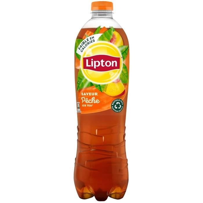 LOT DE 5 - LIPTON Ice Tea - Boisson aux extraits de thé arôme pêche - 2 L
