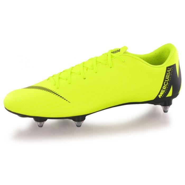Chaussures Nike Vapor 12 Academy Sg Pro Jaune Homme