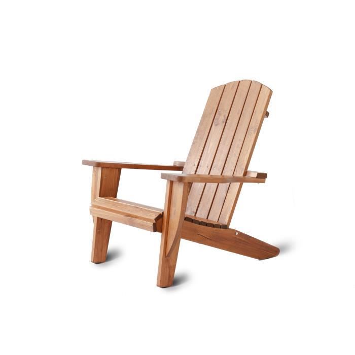 Fauteuil de jardin Adirondack OTTAWA en pin massif, ton marron