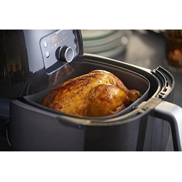 Philips  XXL Air Chaud Friteuse, Twin Turbo Star Séparateur avec panier, noir, 1.4 kg, 2225 W - HD9652/90