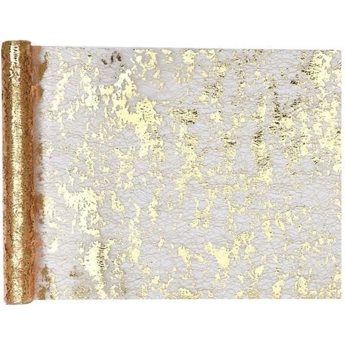 Chemin de table Noël doré chic pour votre décoration 28cm x 5m (x1) R/4721