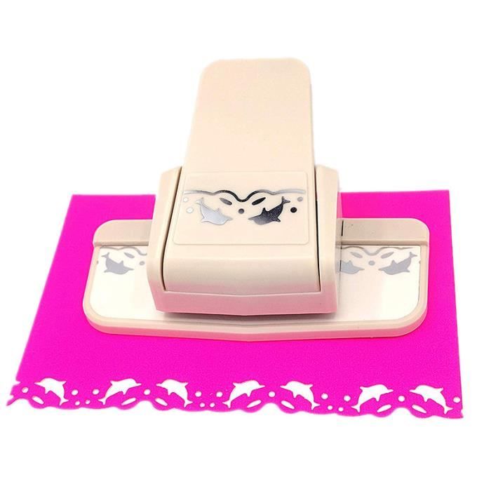Main Scrapbooking Edge Puncher Fantaisie Bordure Punch Dolphin Design DIY Coupe-Papier Couleur AléAtoire