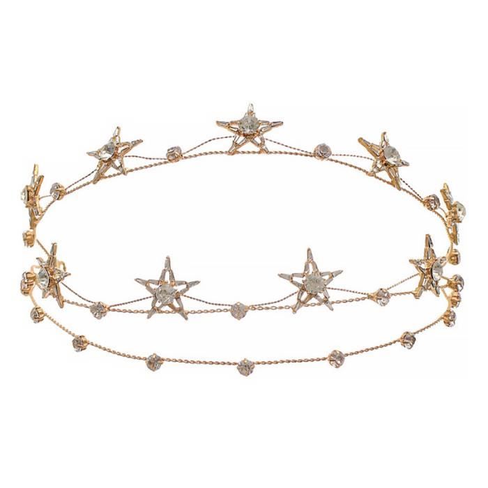 1 pc étoile cheveux cerceau cristal mariage élégant délicat alliage coiffure chapeaux HEADBAND - HEADBAND - HEADBAND - HAIRBAND