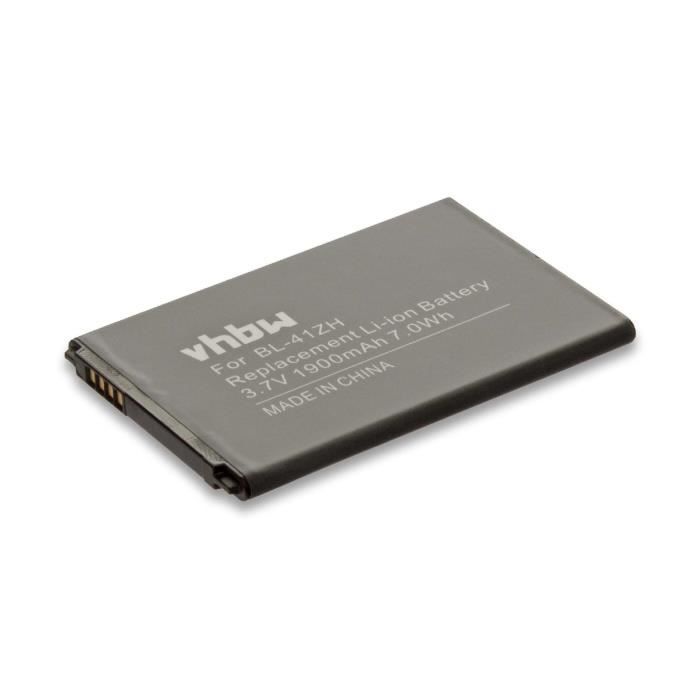 vhbw Li-Ion batterie 1900mAh pour téléphone portable LG Sunset L33L
