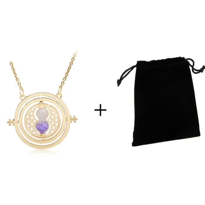 Collier Harry Potter sablier retourneur de Temps Hermione dans - violet
