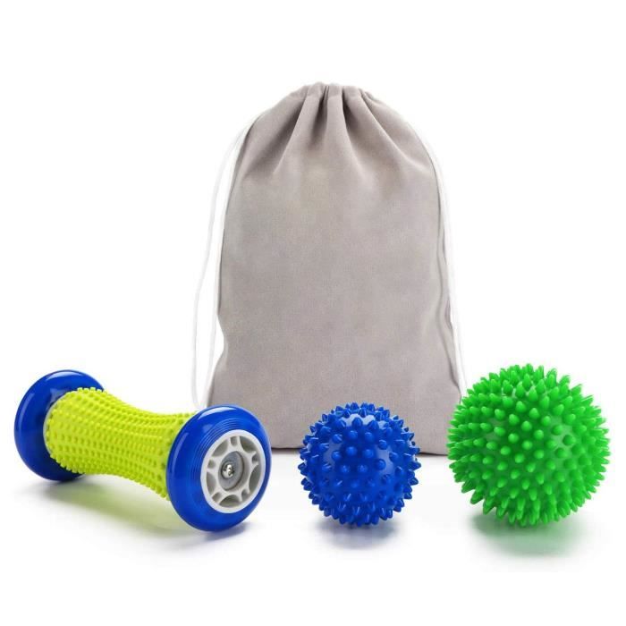 Balle de Massage pour Pieds 3 PCS, Mains et Corps, Masseur pour Soulager la Fasciite Plantaire pour la Relaxation et Soulager les