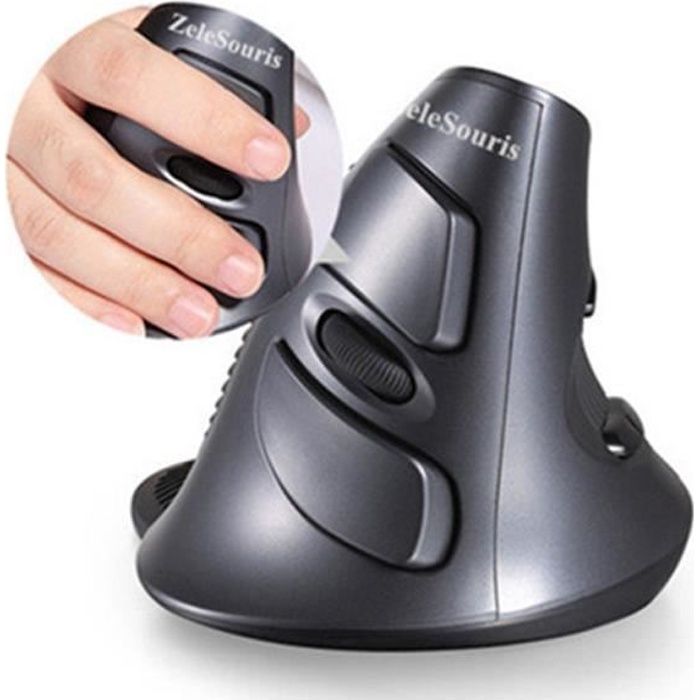 ZeleSouris Souris Ergonomique Verticale USB Pour Droitier- Filaire - Nouveau Emballage Par Vendeur Zele(FR)