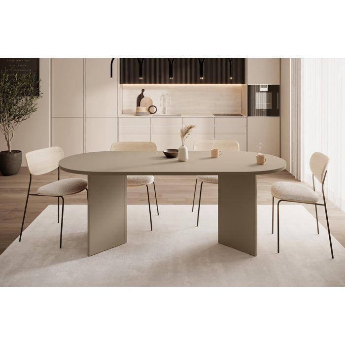 Table à manger - OVO - couleur Cappuccino - 90x204 cm