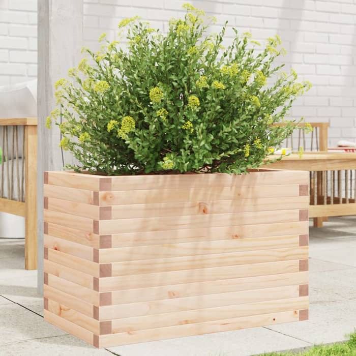 vidaXL Jardinière 70x40x455 cm bois de pin massif jardinière dextérieur bac à fleurs boîte à plantes jardinière de 847263