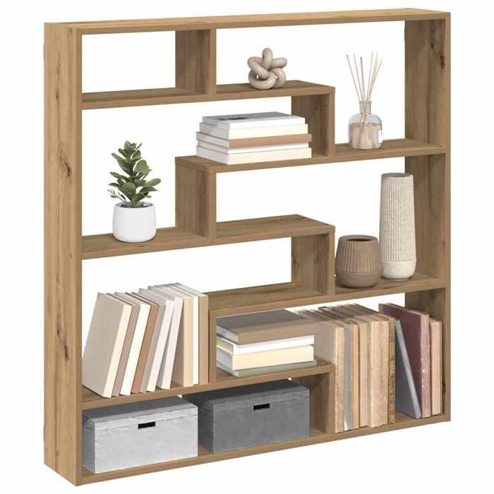vidaXL Étagère cube murale 7 compartiments chêne artisanal 860030