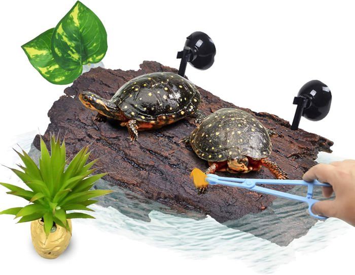 Comparer les prix de Plate-Forme de Reptile Plate-Forme de Tortue, Turtle Basking Flottant Plateforme Résine Abri pour Reptiles Aquarium Ornement