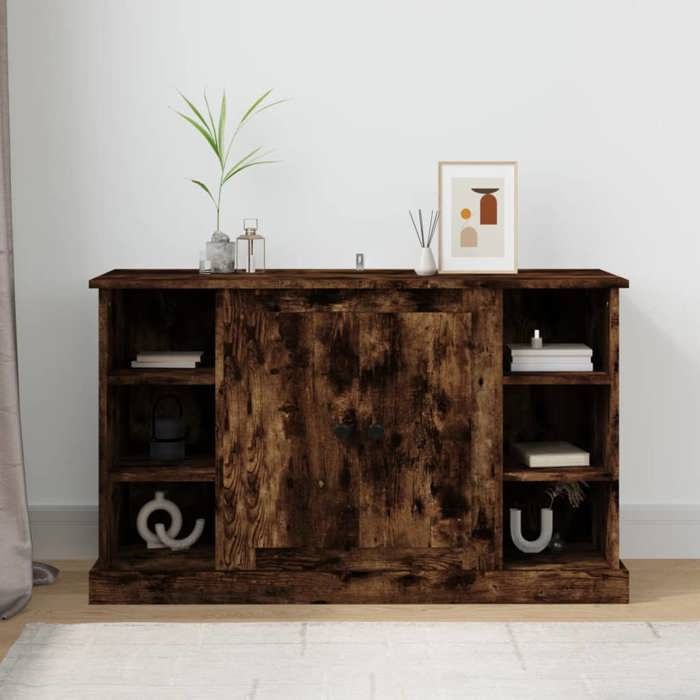 Buffet Bahut de SalonArmoire de Cuisine Chêne fumé 100x355x60 cm bois dingénierie BONNIE B28434118