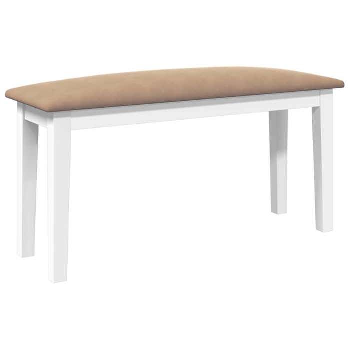 Meilleures Meuble de cuisine-Banc-90 cm blanc - bois massif caoutchouc SSDC3830488