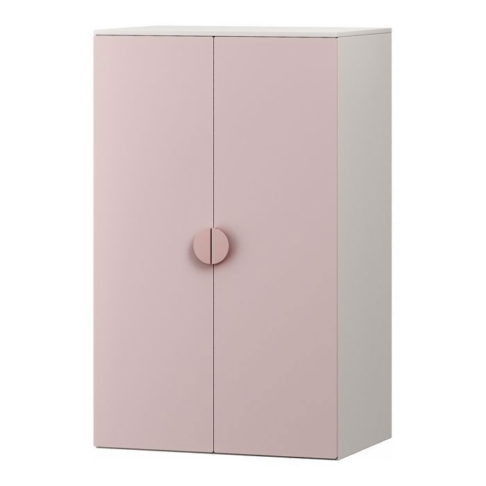 Armoire pour enfants Sandnes 123 x 60 x 40 cm blanc rose