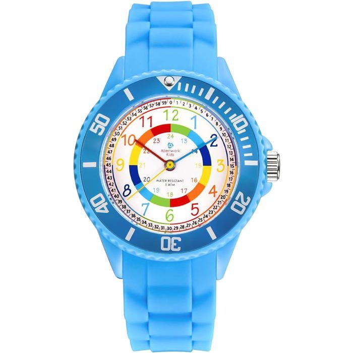 Montre Enfant Liverpool FC Officielle – Apprentissage Heure, Bracelet Silicone Rouge, Cadran Liver Bird, Dès 6 Ans