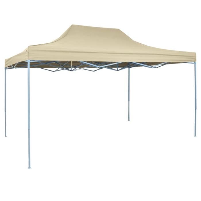 (Blanc)Tente pliable de jardin contemporain 3 x 45 m Blanc crème - Imperméable - Facile à assembler 357101