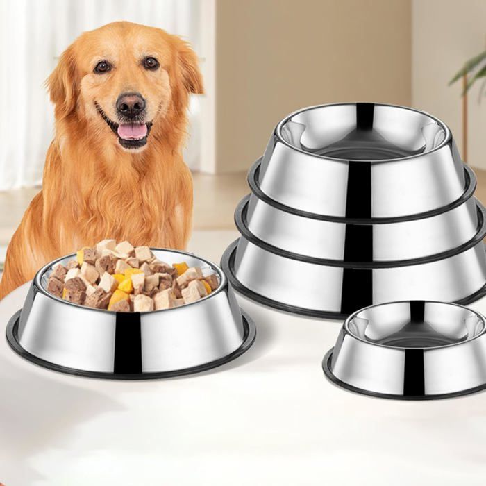 Comparer les prix de Gamelle pour animaux - KZQ - Acier inoxydable - 183x41 cm - Antidérapant - Pour chien