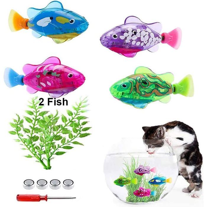 4pcs Poisson Bain Qui Nage, Robot Fish, Poisson Robot, Robo Fish