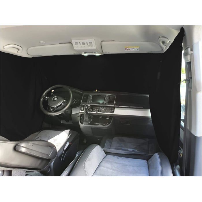 Pare-Soleil - BREMER SITZBEZÜGE - VW T5 T6 T6.1 - Noir - Protection Solaire - Kit Complet