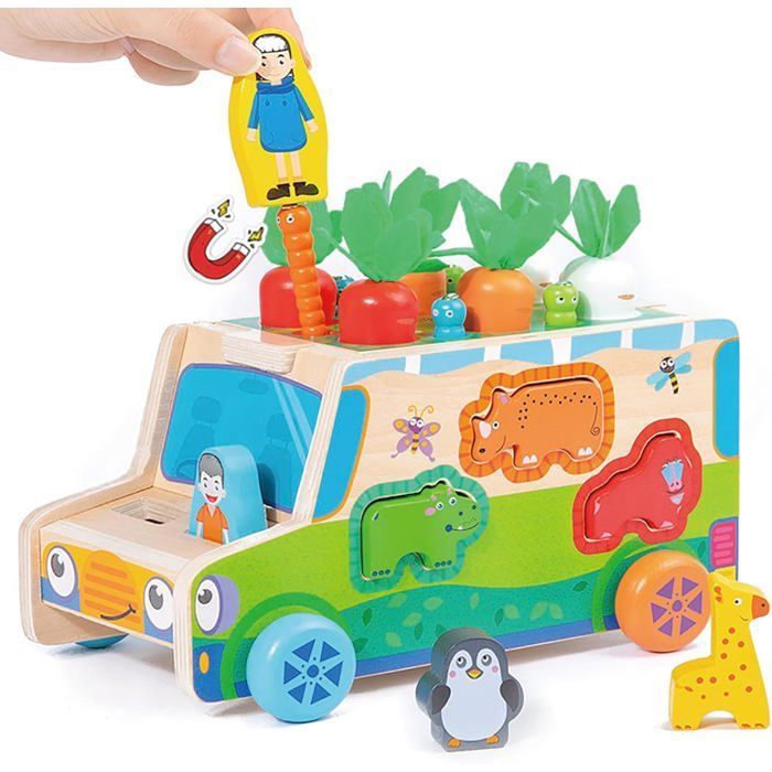 Jeux Montessori 1 2 3 Ans Jouet Bebe 12 Mois 1 2 an Jouet éducatif Enfant en Bois Cadeau pour Fille Garcon