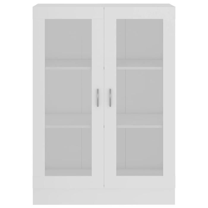 Bibliothèque SOLOMOON CHIC Armoire à vitrine - Meuble de salon - Blanc 825x305x115 cm Bois dingénierie BB181