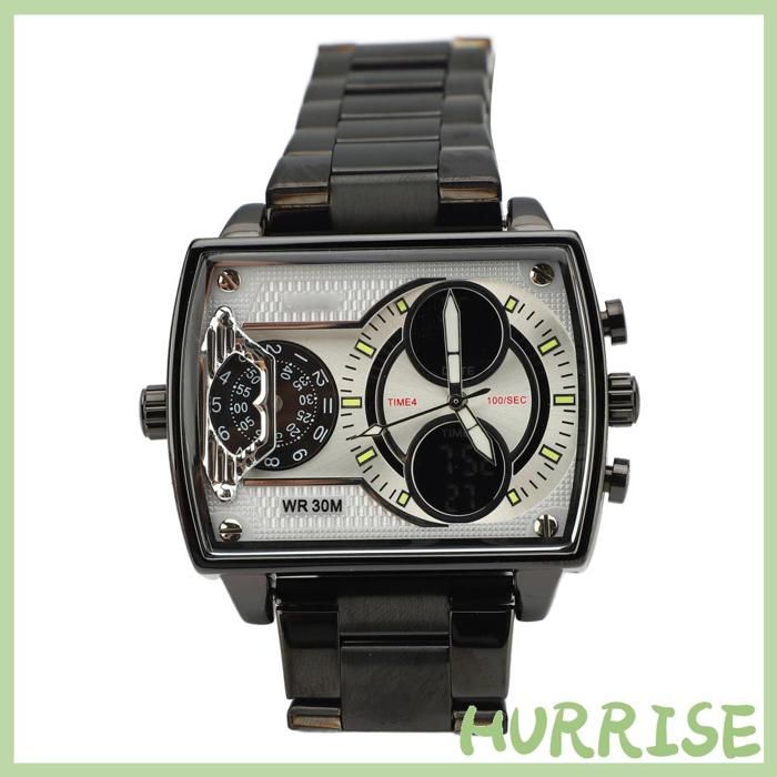 Garosa Montre électronique Montre à Quartz électronique pour hommes et garçons Double affichage cadran bijoux montre