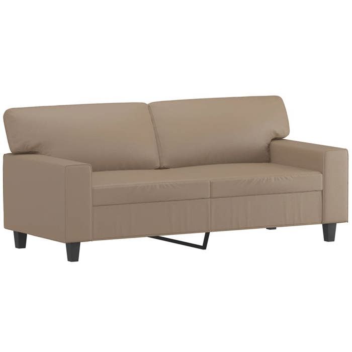 SOFA-Canapé salon - 2 places - (par siège) : 110 kg - oreillers - cappuccino 140 cm similicuir C4253