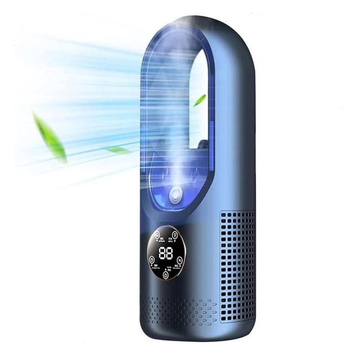 Ventilateur à flux laminaire ventilateur portable silencieux adapté aux chambres cuisines et bureaux (bleu)