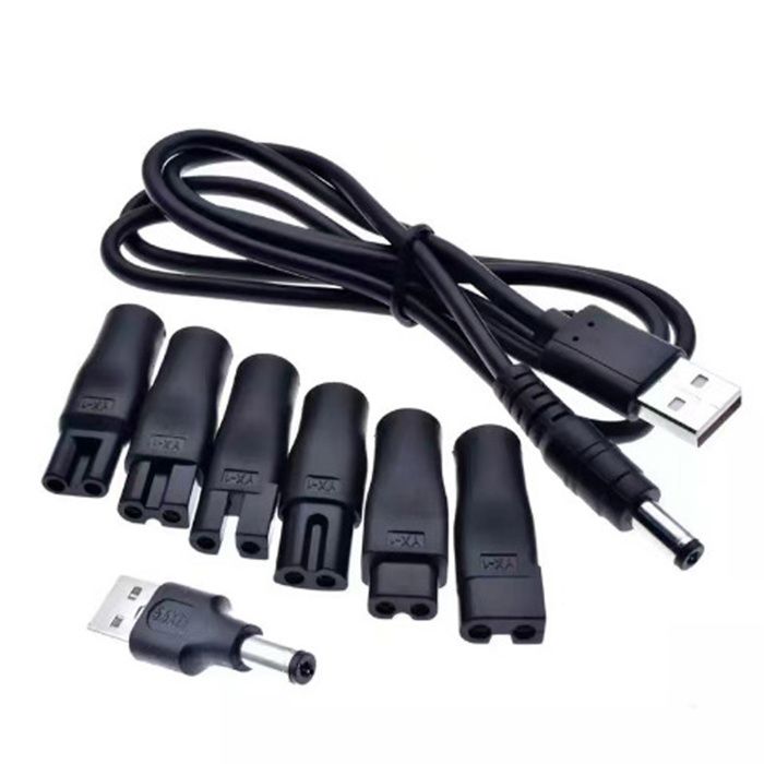 1 Câble dalimentation USB 5 V Compatible tondeuses électriques Chargeur universel Salle de bain .