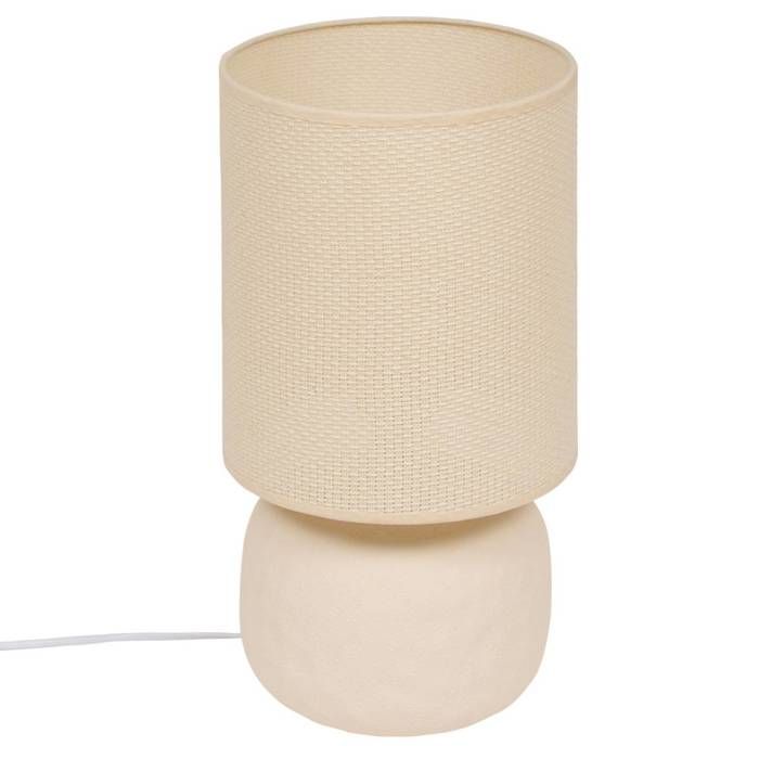 Lampe Obine cylindrique H.42cm beige - Atmosphera Créateur dintérieur Lampe Obine cylindrique H.42cm beige - Atmosphera Créateur dintérieur