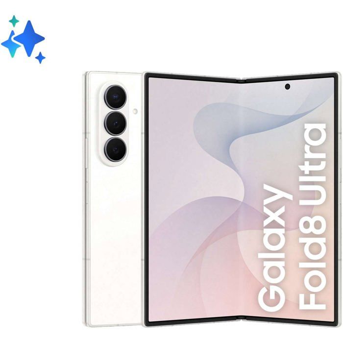 Smartphone pliable crème Samsung Galaxy Fold 8 Ultra Écran 8 Dynamic AMOLED 2X 12 Go RAM