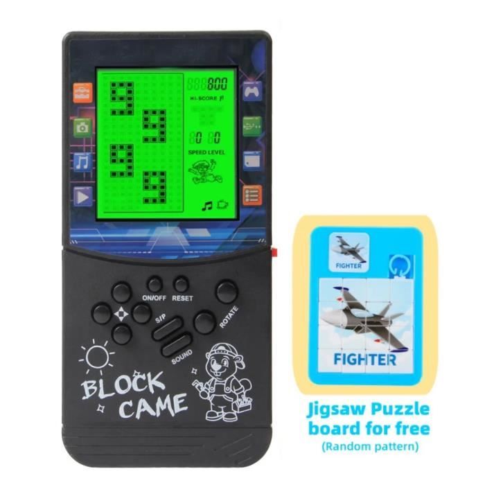 LZYCH Console de Jeu en Briques Nostalgie Classique 23 Jeux Rétro Blocs/Course/Char Difficulté/Vitesse Réglables Alimentation par 2 Piles AAA