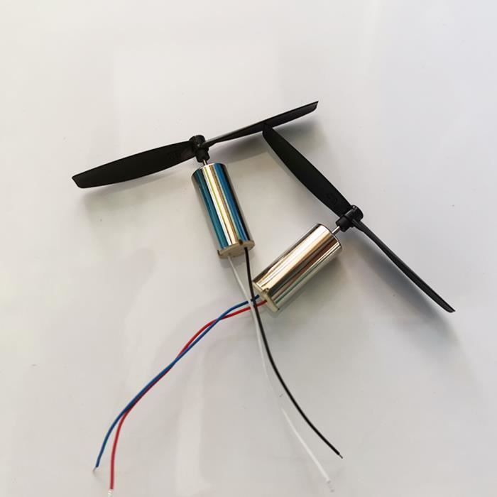 Moteur blanc noir - Moteur sans noyau à très haute vitesse, cc 3V 3.7V