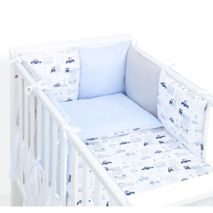 Solenzo Tour De Lit Bebe 2 En 1 Bleu 60x1 Cm Parure 14 Pieces Nouveau Cdiscount Puericulture Eveil Bebe