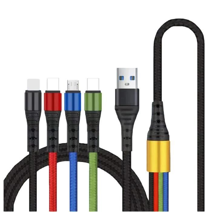 Câble De Chargeur USB 120cm, Cordon De Chargement Et De